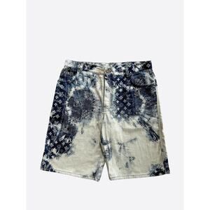 Louis Vuitton Blue Bleached Bandana Monogram Denim Shorts